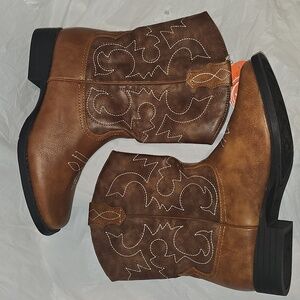 Wonder Nation Big Boys Size 6 Brown Cowboy Western Boot New